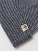 Unisex Cashmere Rib Knit Beanie Dim Gray - GOBI Cashmere