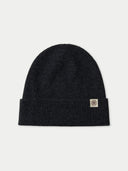 Unisex Cashmere Rib Knit Beanie Charcoal - GOBI Cashmere