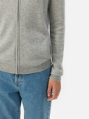 Women's Cashmere Full-Zip Cardigan Warm Grey - Gobi Cashmere