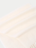 Organic Colour Cashmere Woven Scarf Off White - Gobi Cashmere