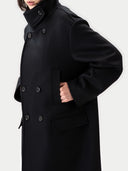 Unisex Cashmere Trench Coat Black - Gobi Cashmere