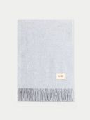 Cashmere Large Blanket with Fringe High Rise detail view on white background
