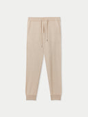Men's Cashmere Jogger Beige detail view on white background
