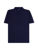 Cashmere Silk Half-Zip Polo Top Mood Indigo - Gobi Cashmere