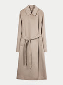 Women’s Cashmere Wrap Coat with Beltdetail view on white background