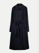 Women’s Cashmere Wrap Coat with Belt detail view on white background