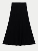 Women's Calf-Length Cashmere Skirt  detail view on white background
