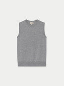 Timeless Cashmere Crewneck Vest Dawn Blue - Gobi Cashmere