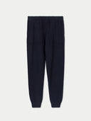 Women's Cashmere Cuffed Jogger Black   detail view on white background