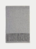 Cashmere Fringed Scarf Vapor Blue  detail view on white background