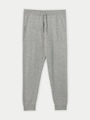 Men's Cashmere Jogger Light Gray detail view on white background
